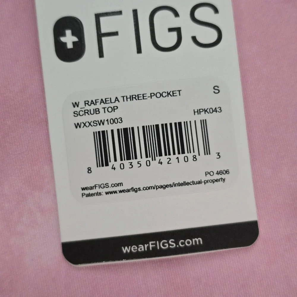 Figs Rafaela Pink tie dye scrub top - Picture 6 of 8